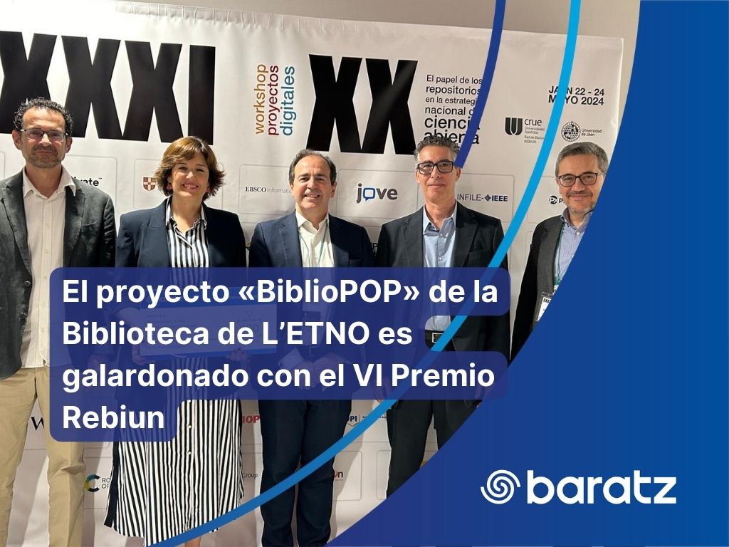 El proyecto «BiblioPOP» de la Biblioteca de L’ETNO es galardonado con el VI Premio Rebiun